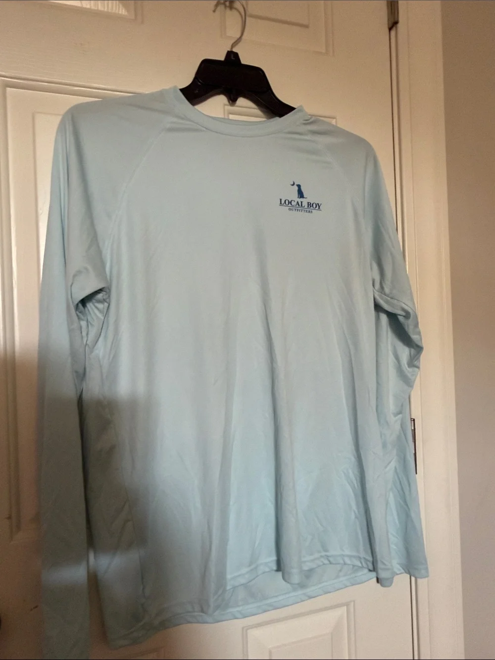 Local Boy Light Blue Long-Sleeve Men’s Swim Rash Guard